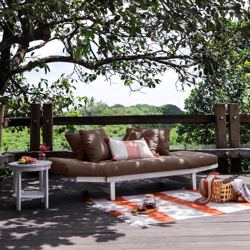Cambridge Casual West Lake Convertible Wood Outdoor Sofa Daybed
