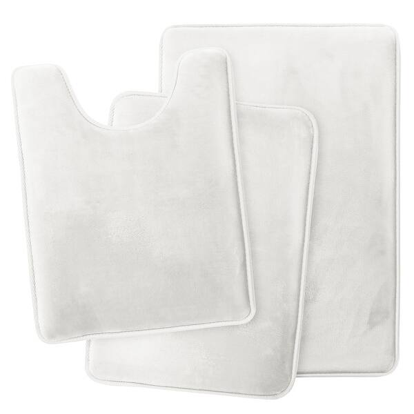 Shop Non Slip Memory Foam Bath Rug 3 Pack Set Small Large Contour Rug Overstock 27190216