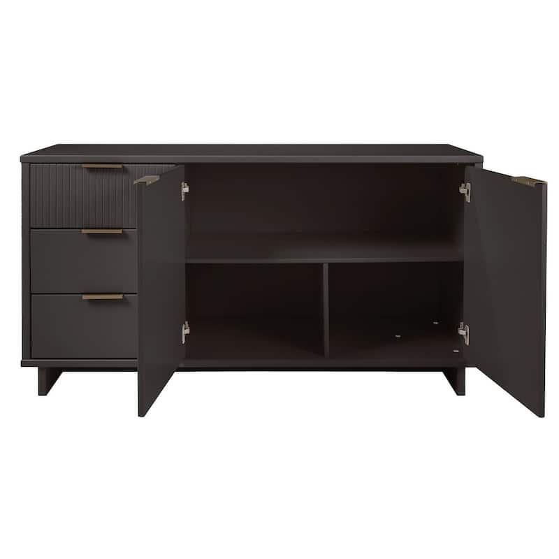 Manhattan Comfort Granville 55.07" 3 Drawer Modern Sideboard