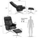 preview thumbnail 12 of 26, MCombo Swivel Recliner with Ottoman, Modern Armchair with Heavy Duty Aluminum Base