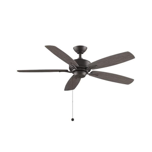 slide 2 of 6, Fanimation Aire Deluxe 52 inch Indoor Ceiling Fan - Matte Greige with Weathered Wood blades