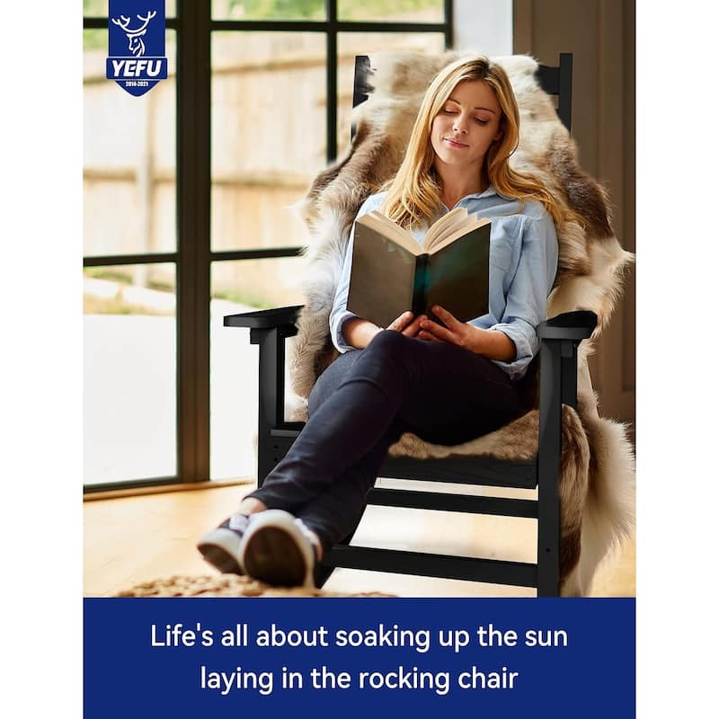 WINSOON All Weather Outdoor Rocking Chair