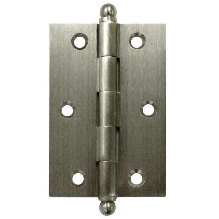 Deltana 3" x 2" Solid Brass Cabinet Hinge with Ball Tip Finials - Sold