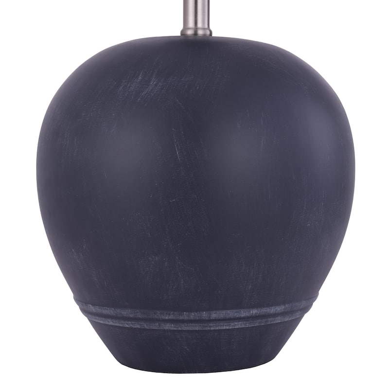 2 Pack Global Ceramic Accent Table Lamp with Linen Shade