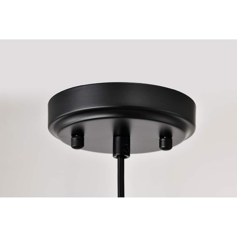 Matte Black Modern Nordic Style 1-Light Pendant Light with Natural Brown Origami Paper Shade