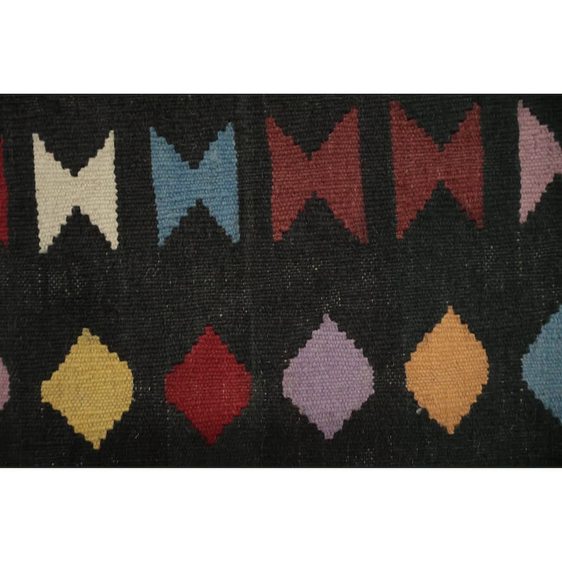 Hand Woven Oriental 100% Wool Carpet Southwestern Tribal Multi-Colored Kilim Area Rug - 10' 0'' X 8' 4''