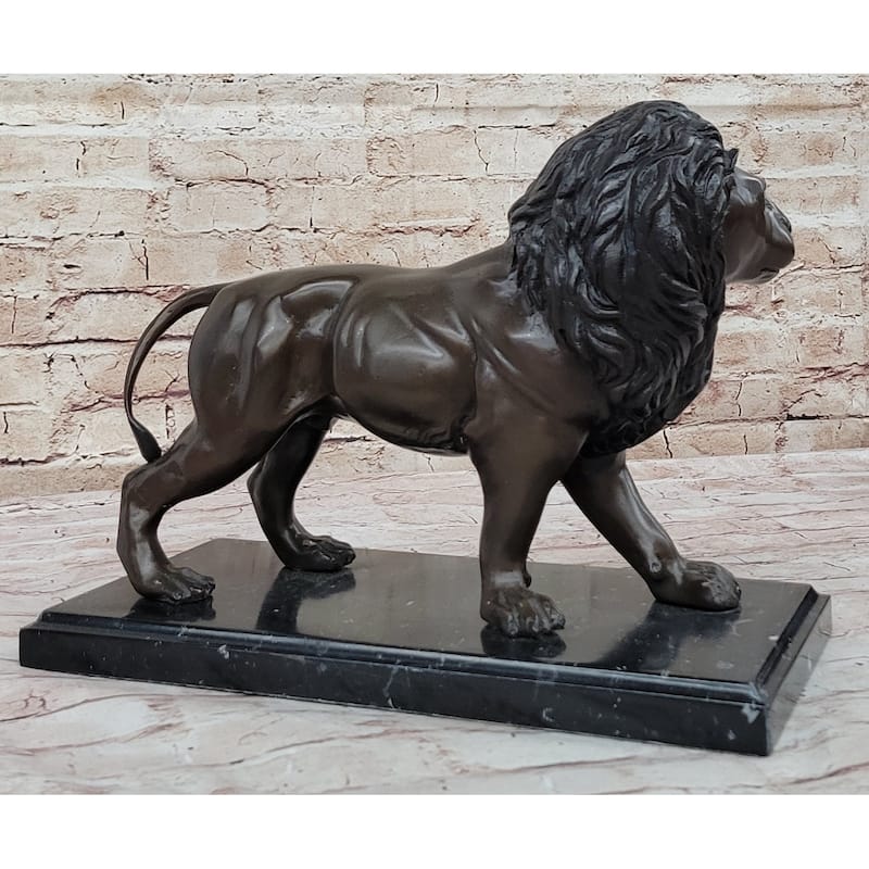 Hot Cast Bronze Hunting Lion Puma Lioness Jungle Safari Statue Sculpture Figurine