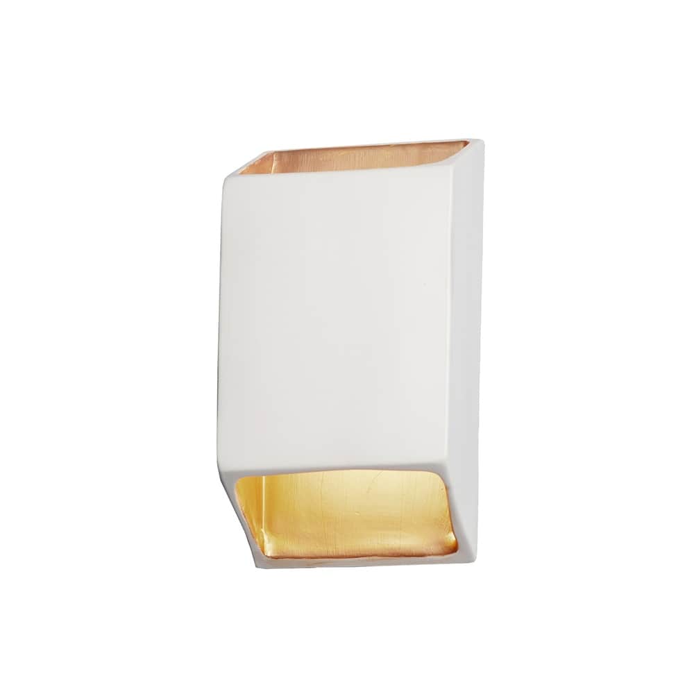 Justice Design Group Ambiance ADA Outdoor Large Ceramic Tapered Rectangle Wall Sconce with Open Top & Bottom