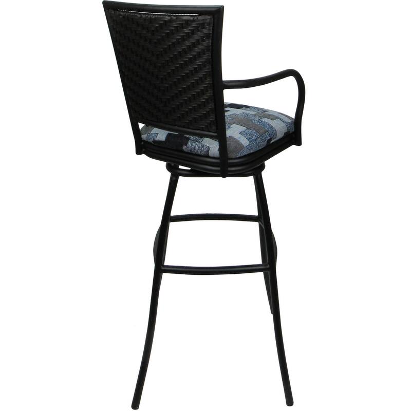 Outdoor Indoor Bar Stool Counter, Extra Tall - Erin with Arms