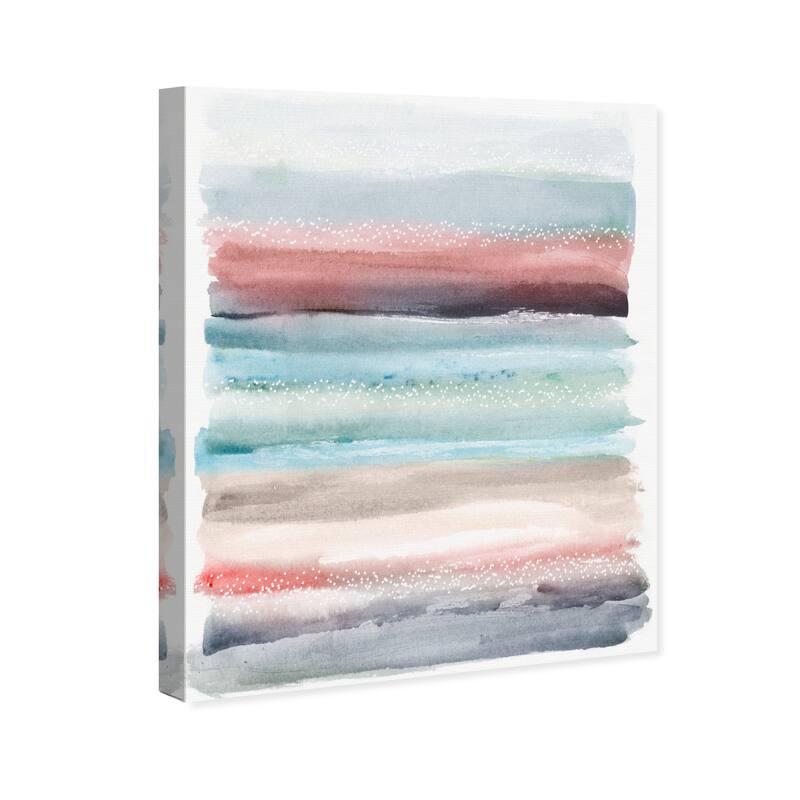 Wynwood Studio Abstract Lares Pastel Desert Pink and Pastel Pink Modern & Contemporary Wall Art Canvas Print