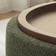 preview thumbnail 21 of 51, Huimo Modern round wooden tray Ottoman with Storage