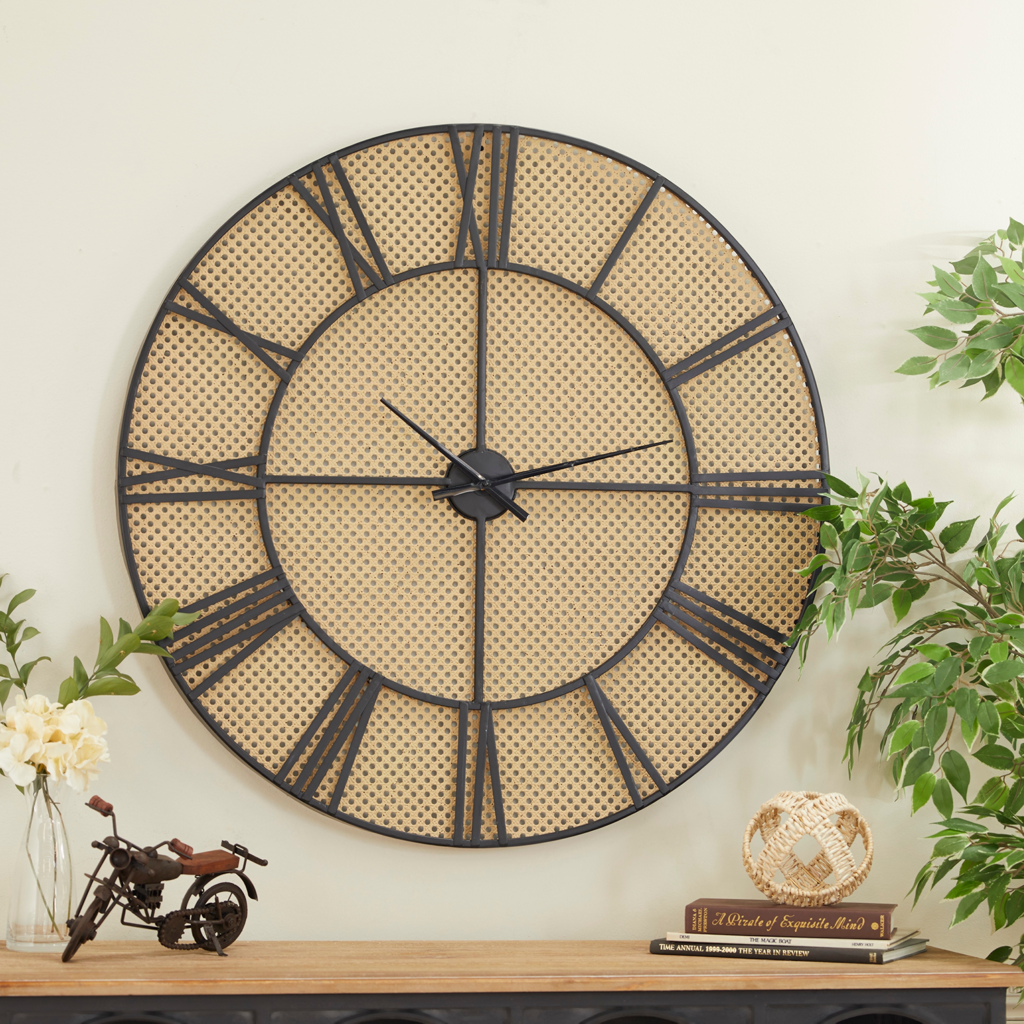 Brown Metal Traditional Wall Clock 35 x 35 x 3 - 35 x 3 x 35 - On Sale -  Overstock - 34375295