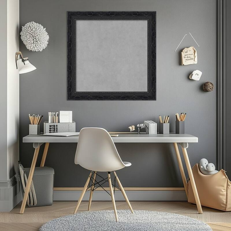 Amanti Art Filigree Gloss Black Framed