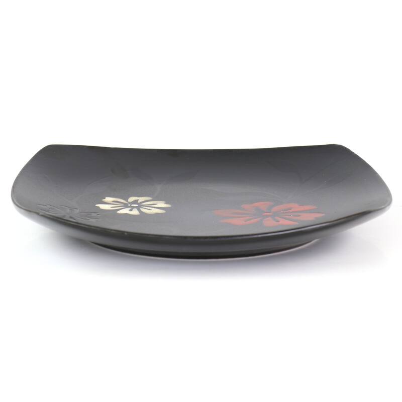 Hometrends Evening Blossom 4 Piece 8 Inch Salad Plate Set
