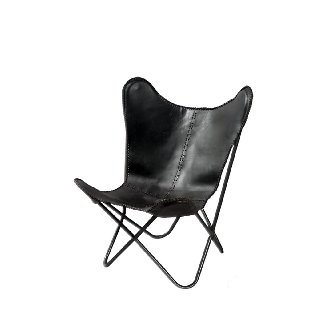 Carbon loft larkin shop leather butterfly chair