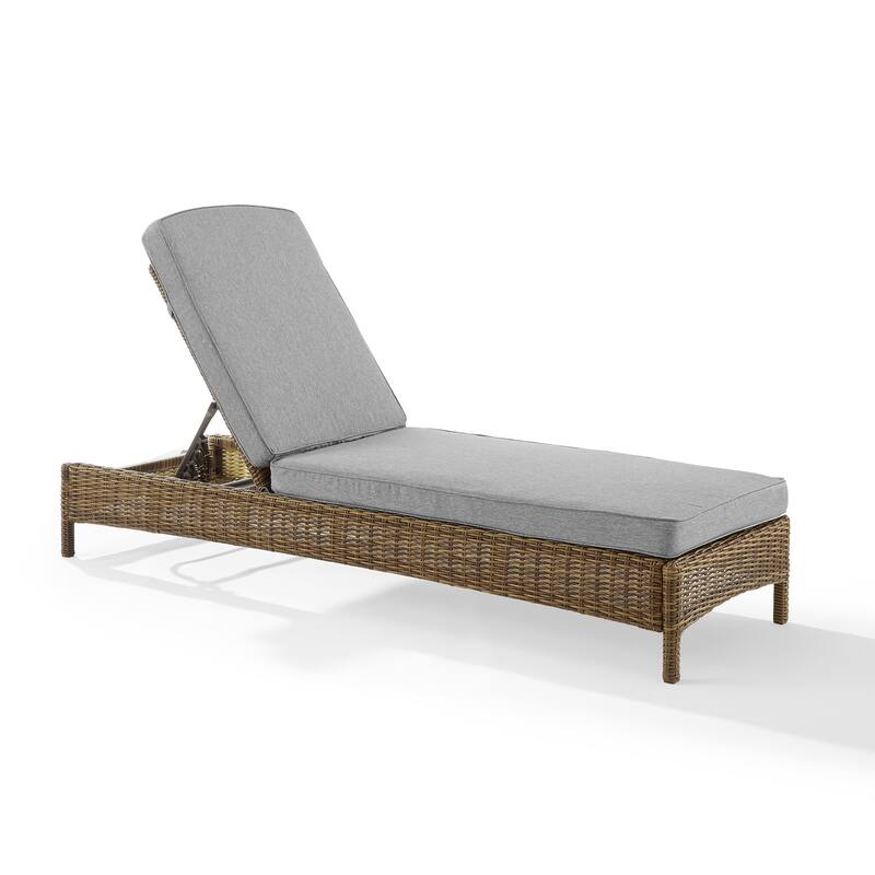 Crosley Bradenton Outdoor Wicker Chaise Lounge - 76 "W x	24 "D x 14.5 "H