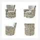 preview thumbnail 53 of 53, HULALA HOME Georg Transitional Floral Fabric Swivel Rocker Chair with Removable Backrest and Rolled Armrest Set of 2