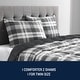 preview thumbnail 5 of 7, Nautica Crossview Plaid Microsuede Reversible Charcoal Comforter Set