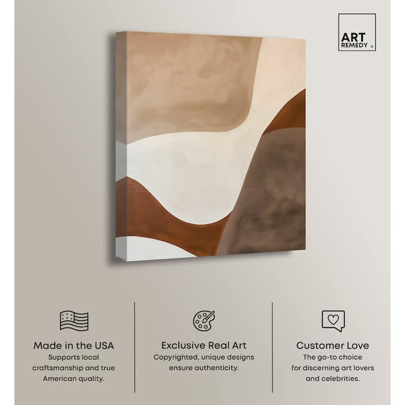 Art Remedy Dream Away Gallery Wrapped Abstract Shapes 1 Piece Canvas Wall Art