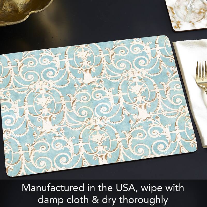 Hardboard Placemat, Elegant Romance, Set of 2, Made in the USA