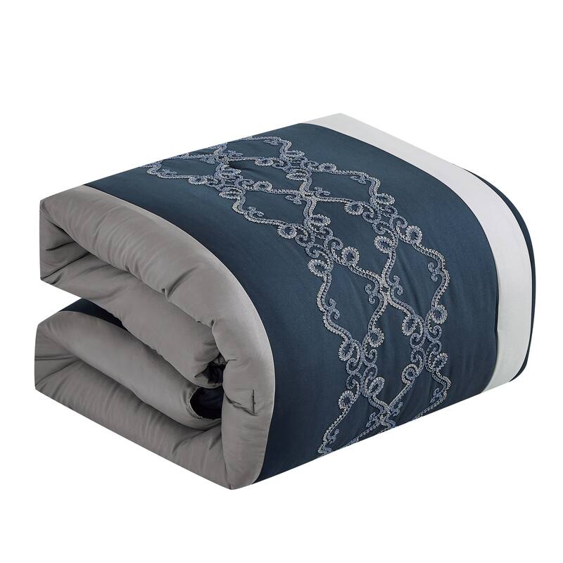 Shatex Qadesh 9PC Bedding Comforter Set All-season Reversible Bed in a Bag