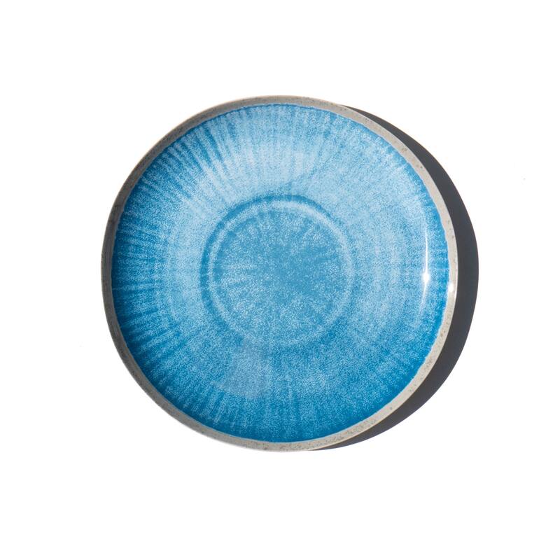 Abode Homewares Coastal Reactive NewWave Melamine Salad Plate - Blue - 8.5" - Set of 6