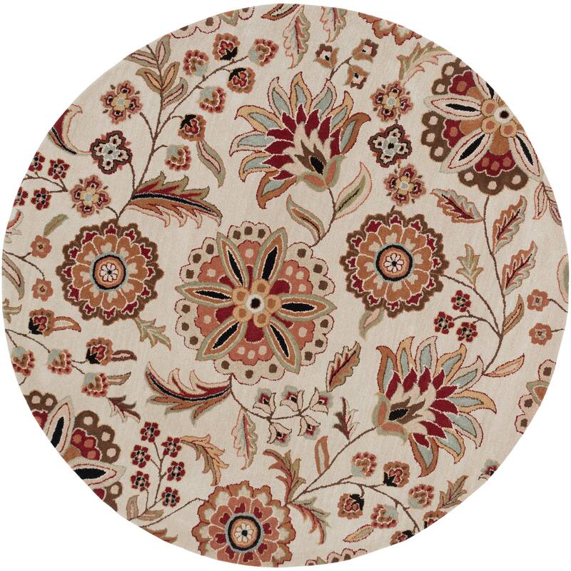 Lily Hand-tufted Transitional Floral Pattern Wool Area Rug