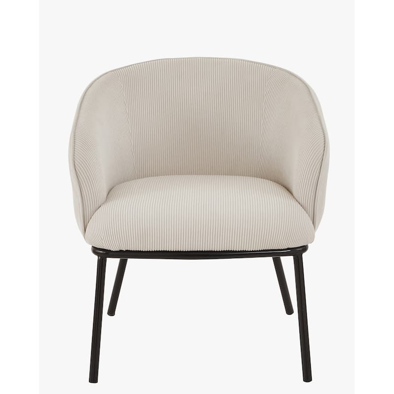 Mid Century Upholstered Black Leg Indoor Chair