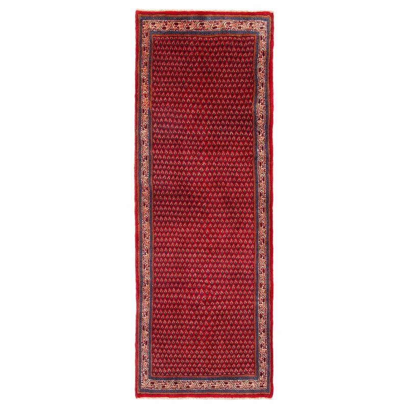 ECARPETGALLERY Hand-knotted Andelz Red Wool Rug - 3'5 x 9'8 - Red - 3'5 x 9'8