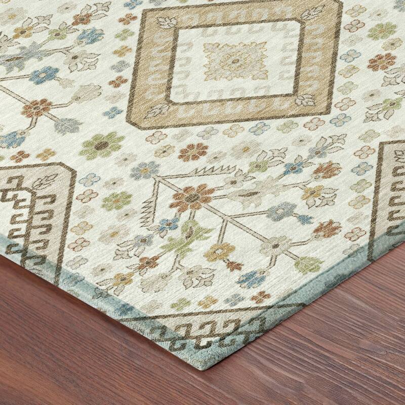 Machine Washable Indoor/ Outdoor Boho Milli Chantille Rug