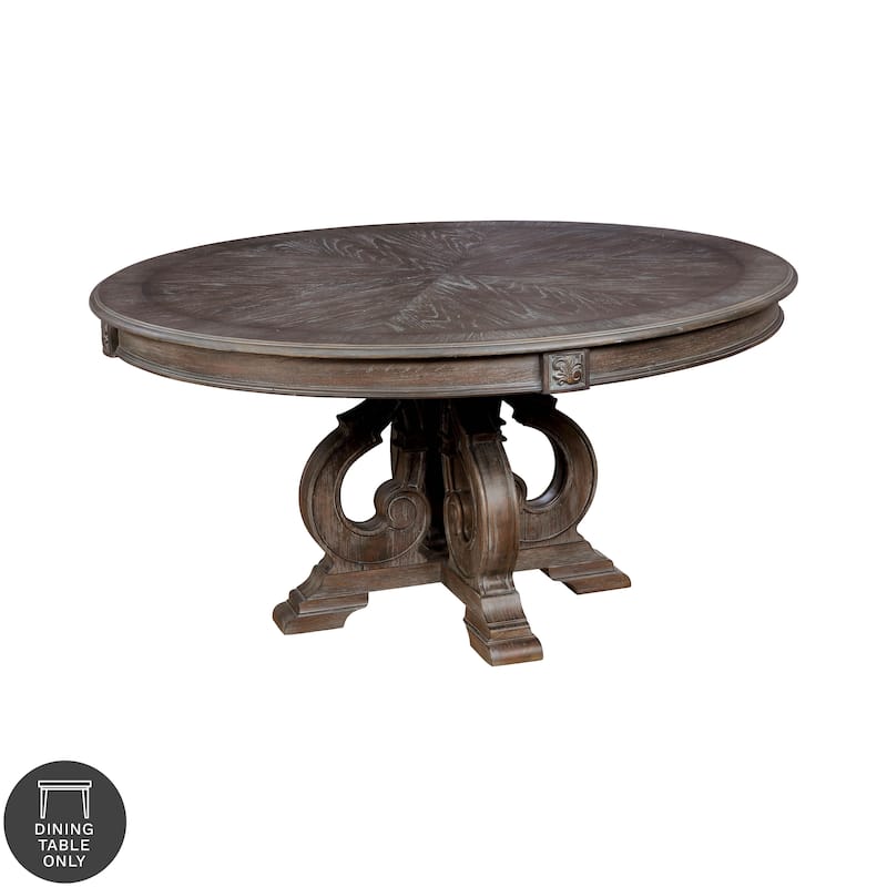 The Gray Barn Cornerways Rustic Brown 60-inch Wood Round Dining Table