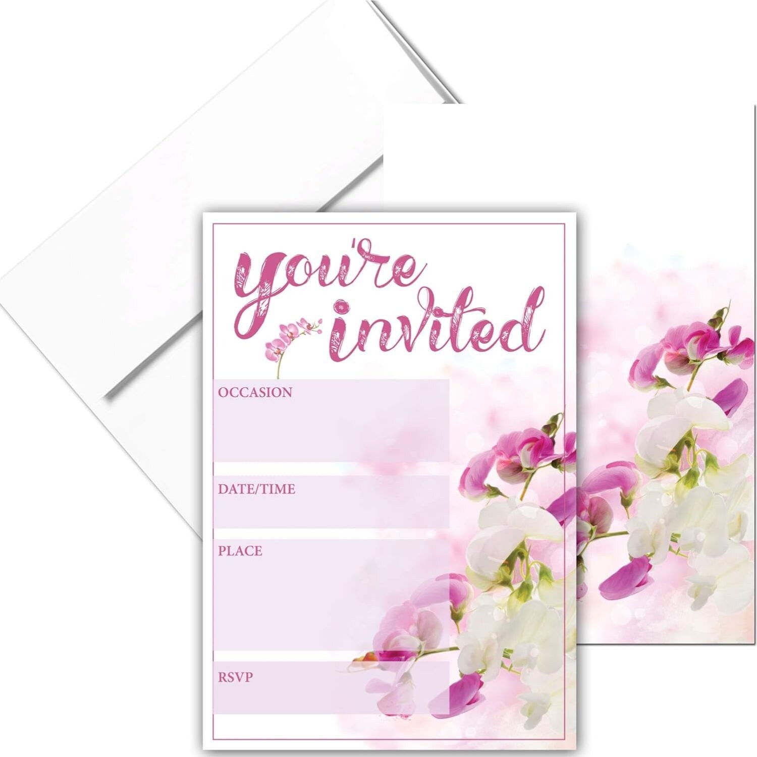 Stonehouse Collection You're Invited Floral Party Invitations with  Envelopes - 25 Invites \u0026 Envelopes (Floral Your Invited) - Bed Bath \u0026  Beyond - 39886362, image size:1500x1500