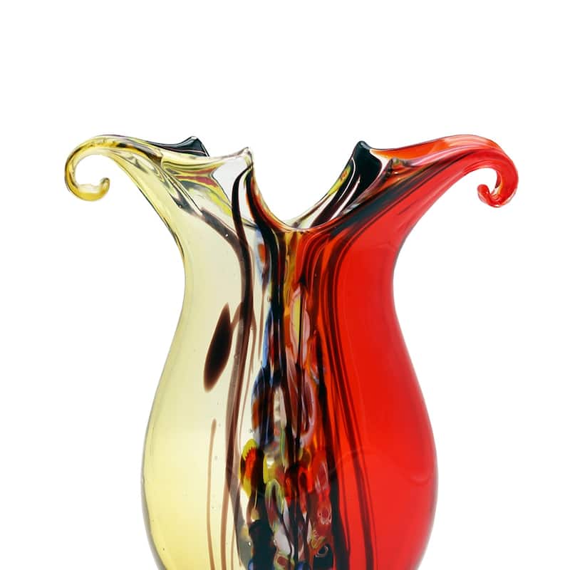 Cecile Hand Blown Art Glass Vase