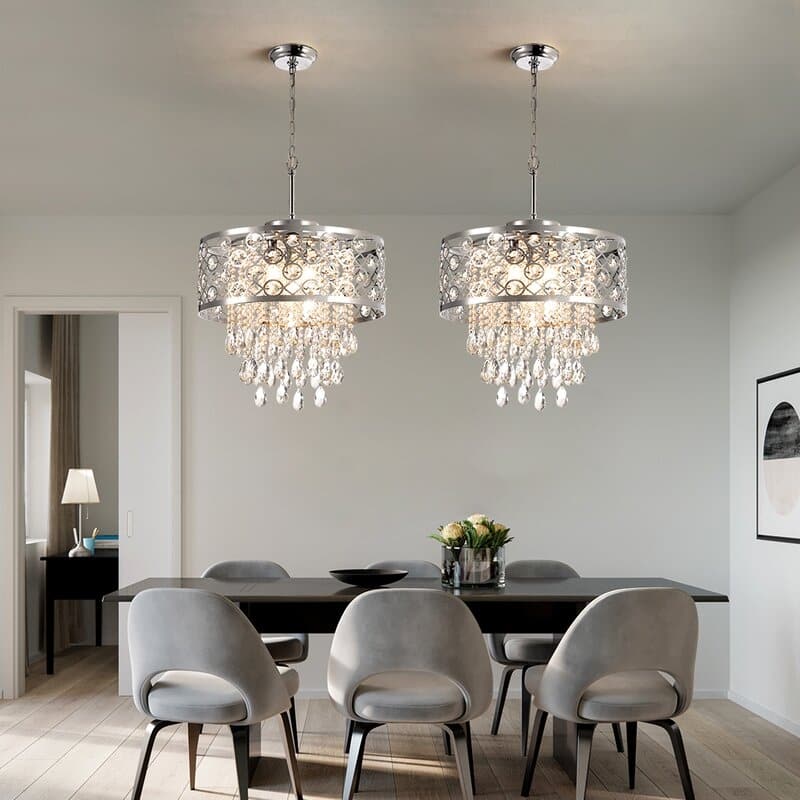 Maxax 5 - Light Lantern Drum Chandelier with Crystal Accents