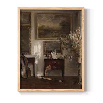 Vintage Portrait Print CVIII -Framed Print