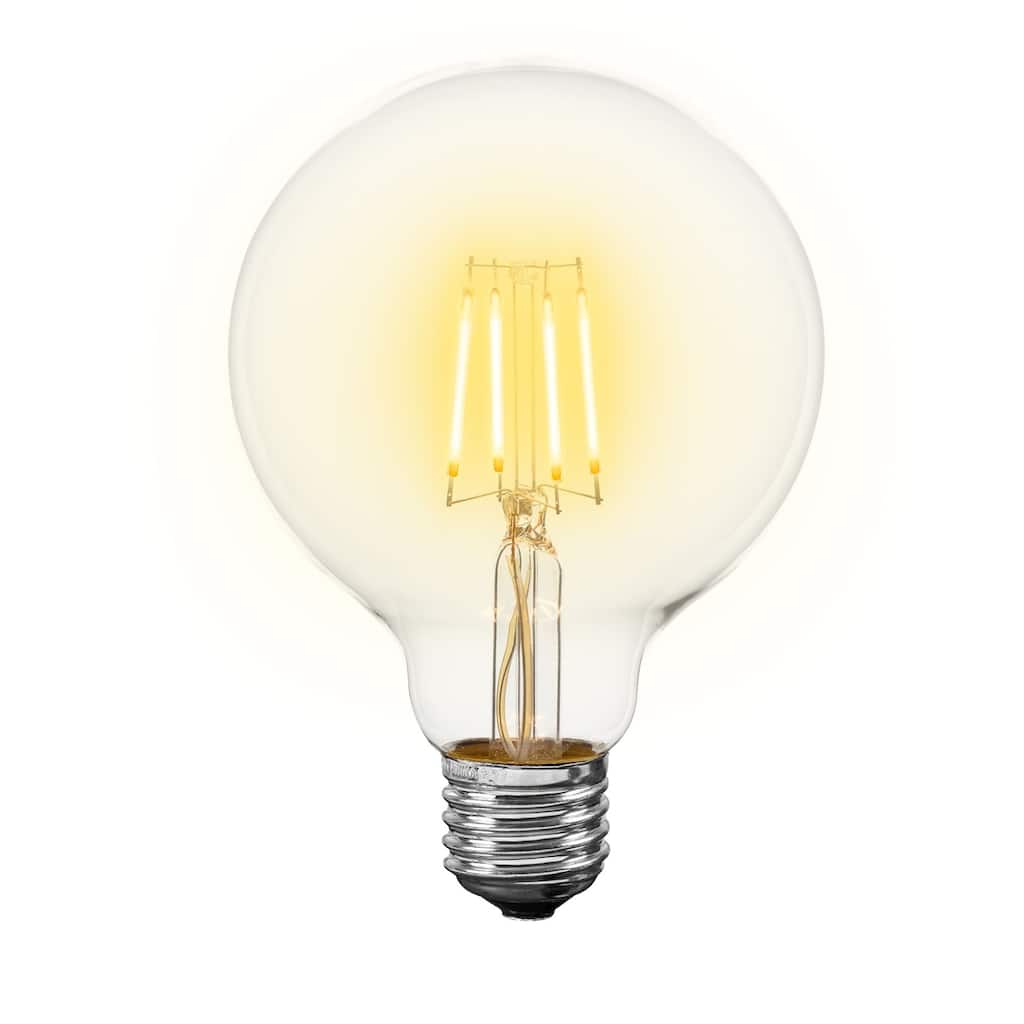 4 Pack LED G95 Glass Filament Outdoor Globe Replacement Bulbs