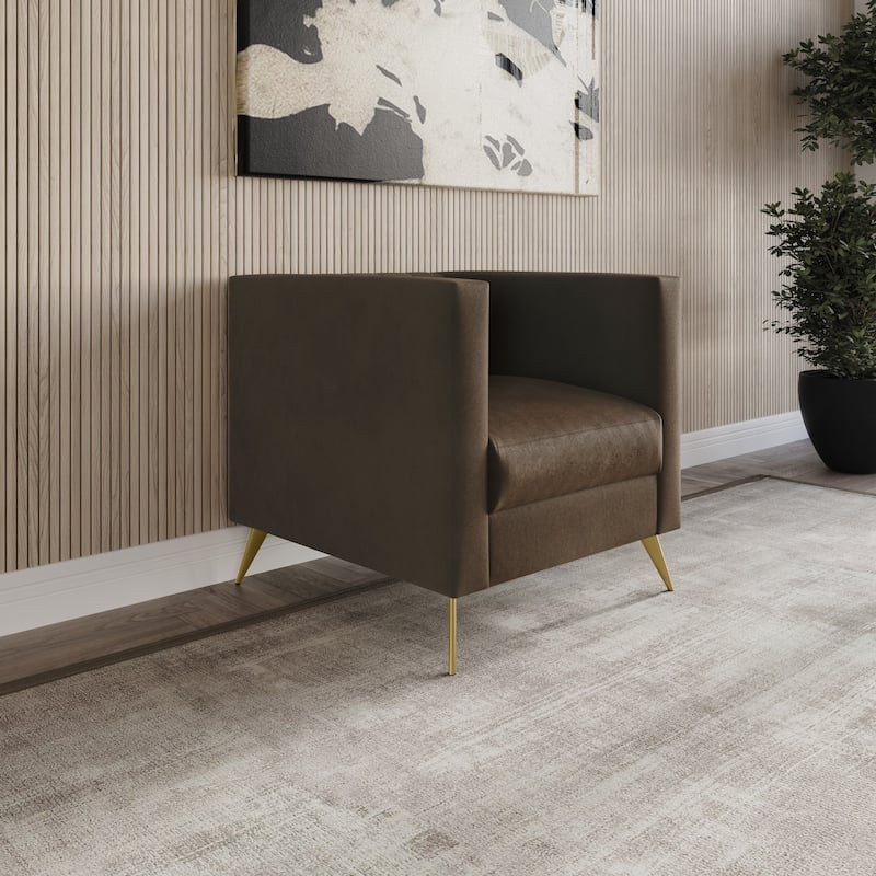 Clayfell Weiss Velvet Square Arm Chair/ Loveseat/ Sofa