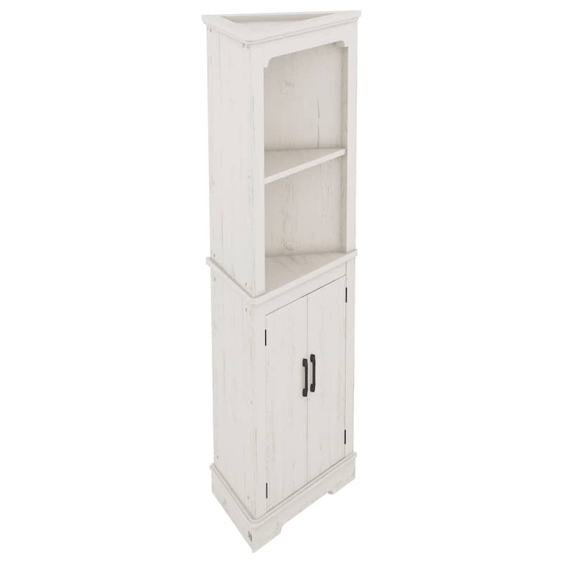 GDFStudio - Kimberly Tall Corner Cabinet with Space-Saving Storage Cabinet for yours house