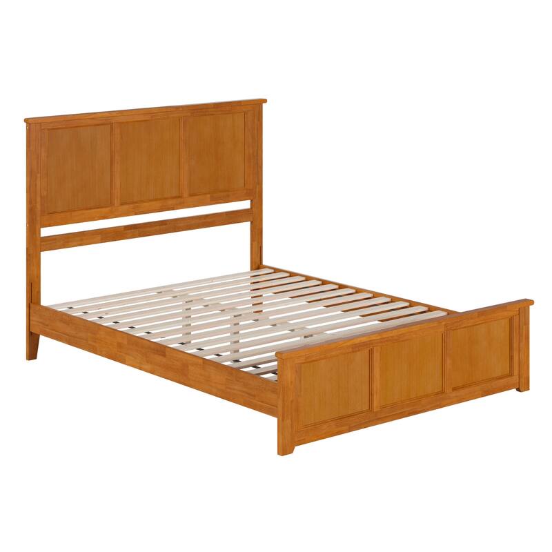 Charlotte Solid Wood Low Profile Platform Bed with Matching Footboard - Light Toffee - Queen