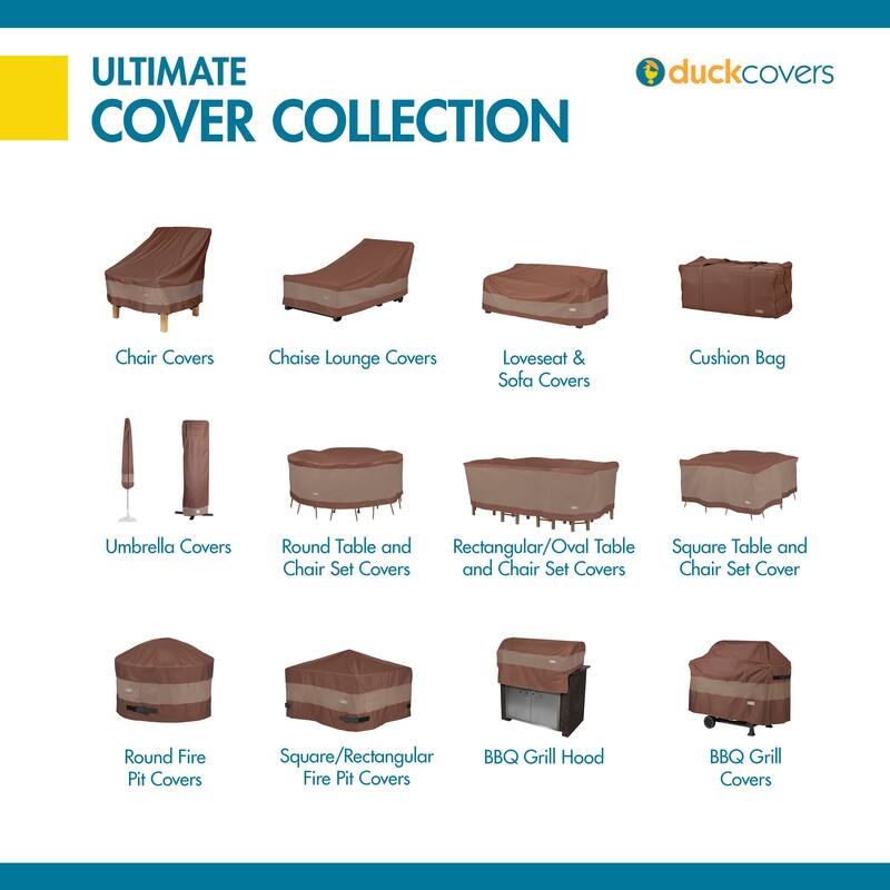 Duck Covers Ultimate Round Table and Chair Set Cover 96in W