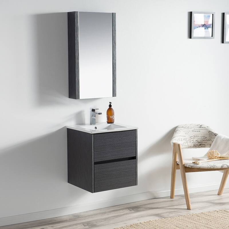Blossom Valencia Floating Bathroom Vanity with Ceramic Sink