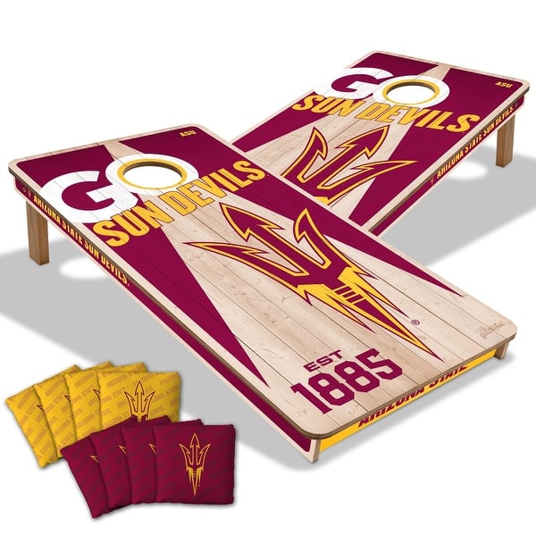 slide 2 of 6, Arizona State Sun Devils NCAA 2x4 Cornhole Board Set Include Carrying Case