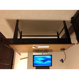 Shop Bungalow II Driftwood and Black 3-piece Jr. Executive Desk and Hutch - Free Shipping Today ...