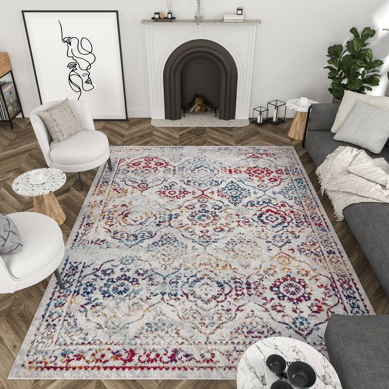 Gematria Bohemian & Eclectic Oriental Indoor Area Rug