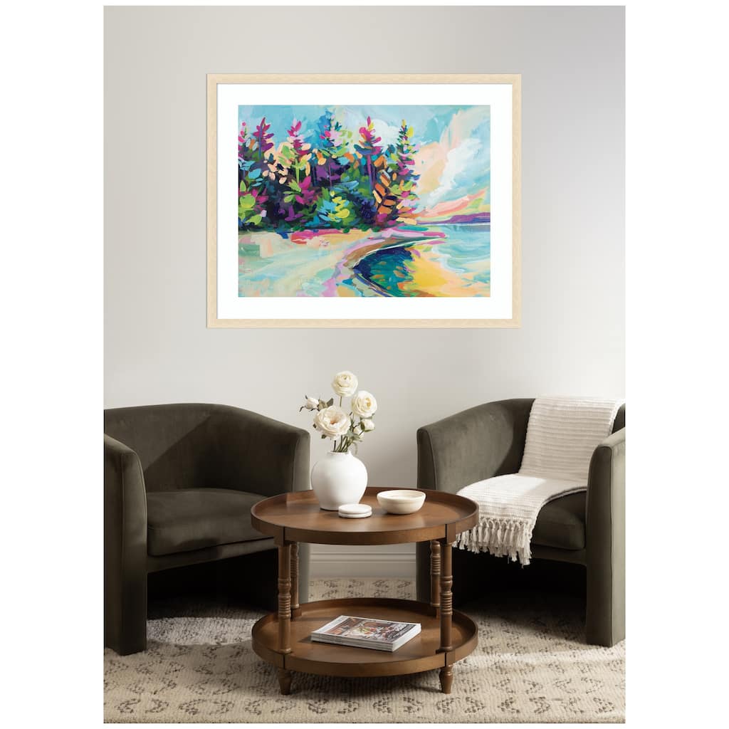 Kate and Laurel Framed Art Saturday In Door County by Rachel Christopoulous