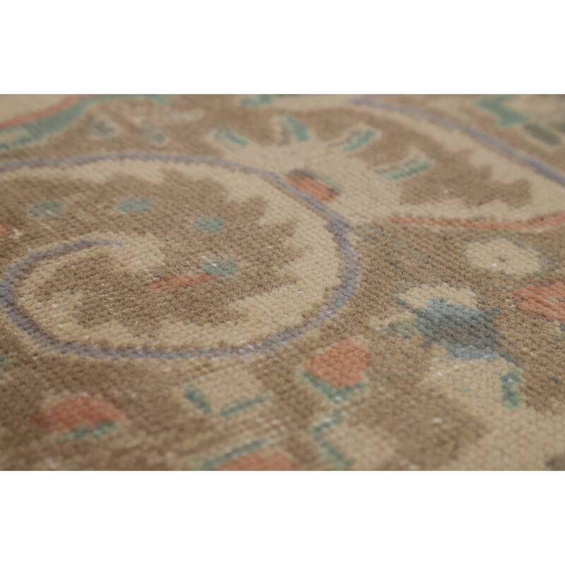 Blue Tabriz Persian Area Rug Hand-Knotted Medallion Wool Carpet - 9'3"x 12'4"