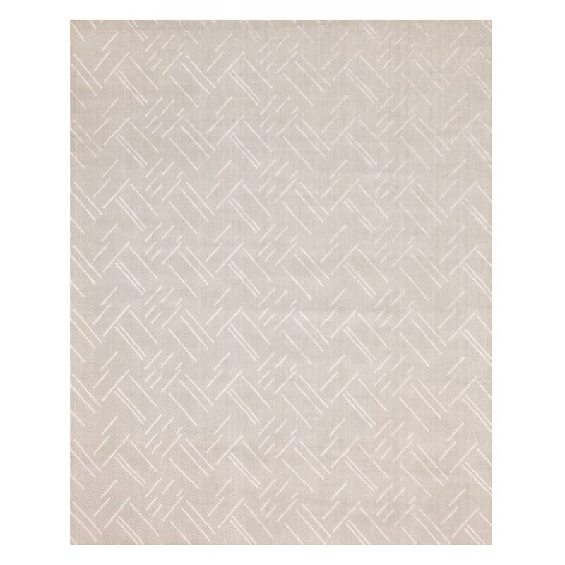 ECARPETGALLERY Hand Loomed Elysian Light Green Viscose, Wool Rug - 8'1 x 10'0