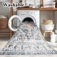 preview thumbnail 6 of 65, Washable Vintage Floral Area Rug Non-Slip Thin Rug for Living Room, Bedroom, Kitchen and Bath Machine Washable Indoor Pet Rugs