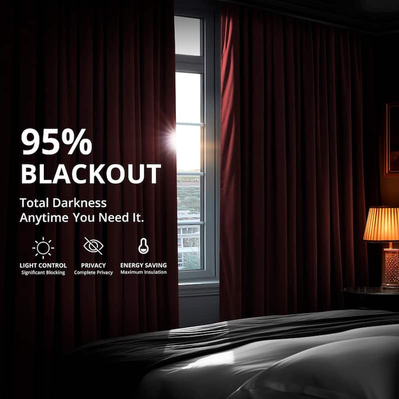 Exclusive Fabrics Signature Pleated Blackout Velvet Curtain (1 Panel)