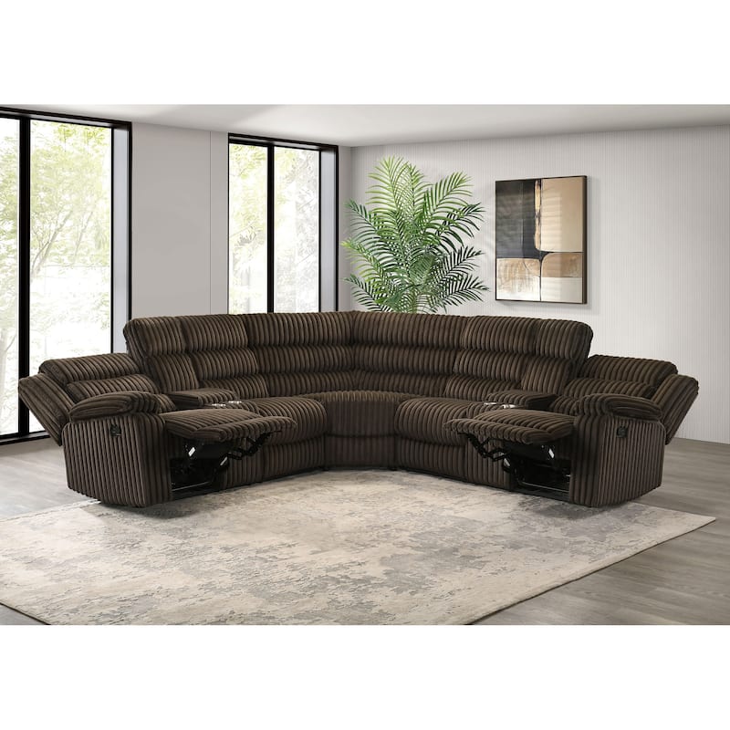 Atkinson Upholstered Reclining Sectional Sofa - 117" x 117" x 40.5"